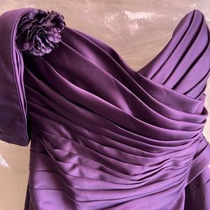 Satin eggplant never worn. Beautiful
